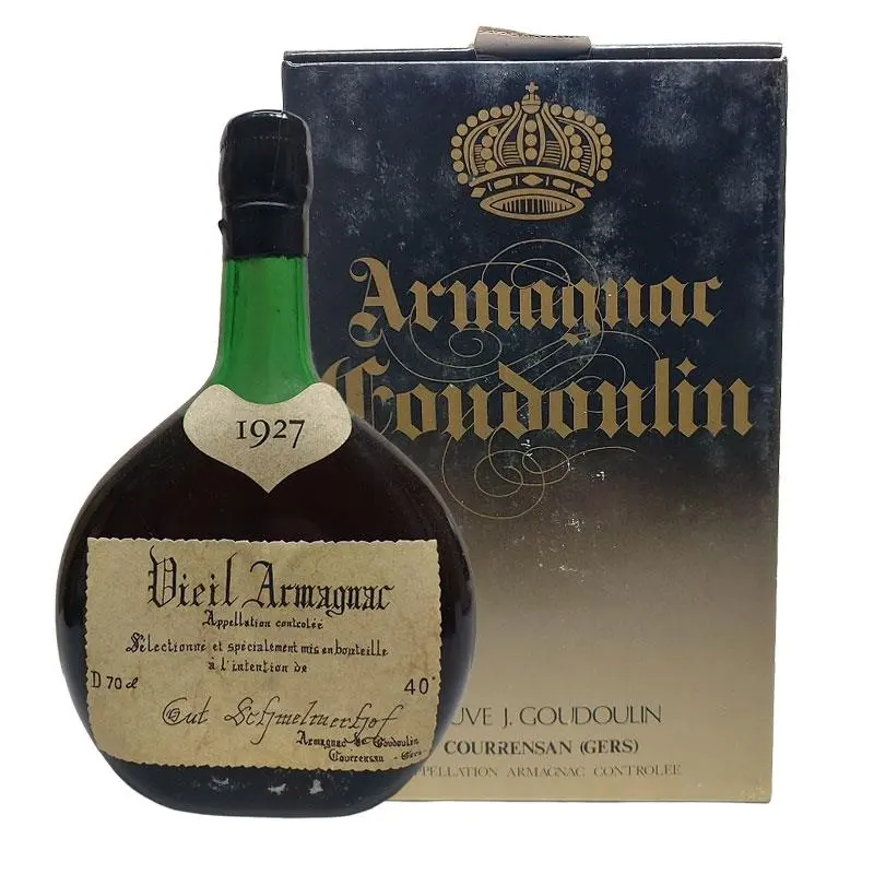 1927 Vieil Armagnac J.Goudoulin Originalkarton - Privatkeller