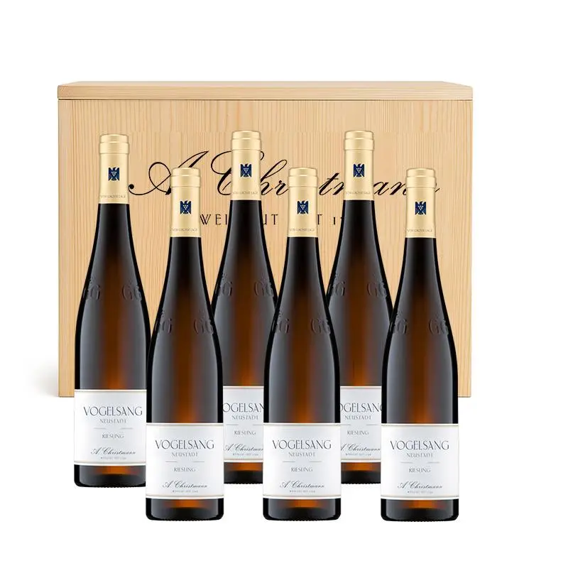 Riesling Vogelsang GG in der Holzkiste Weingut A. Christmann Pfalz