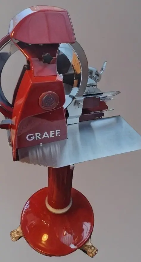 Schneidemaschine mit manuellem Schwungrad und Stützfuß – GRAEF AM30-R – Rot
