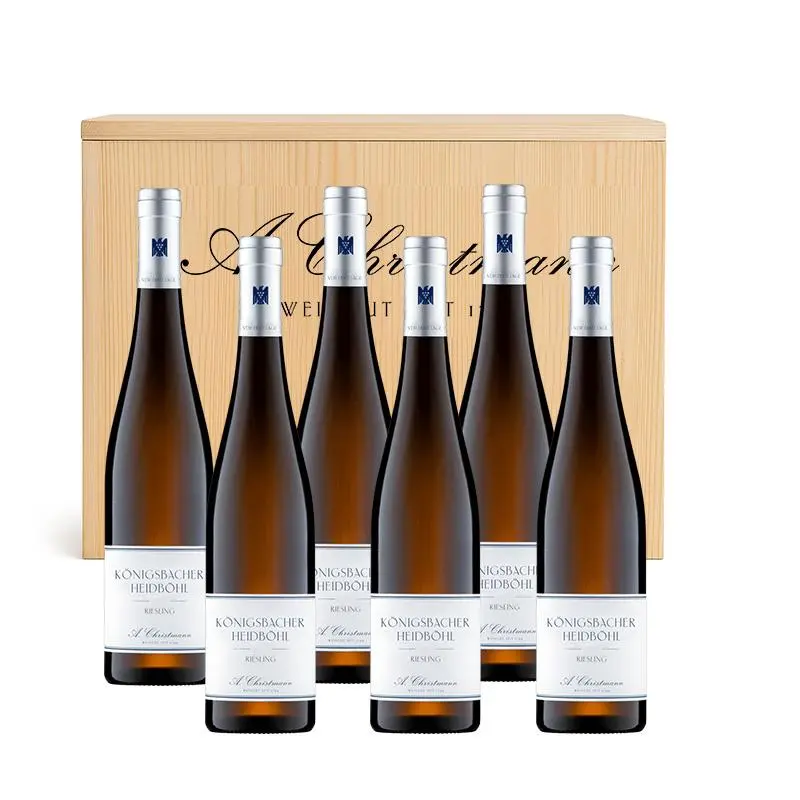 Riesling Königsbacher Heidböhl in der Holzkiste Weingut A. Christmann Pfalz
