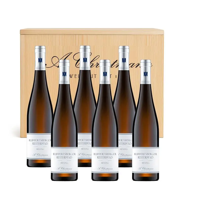 Riesling Ruppertsberger Reiterpfad in der Holzkiste Weingut A. Christmann Pfalz